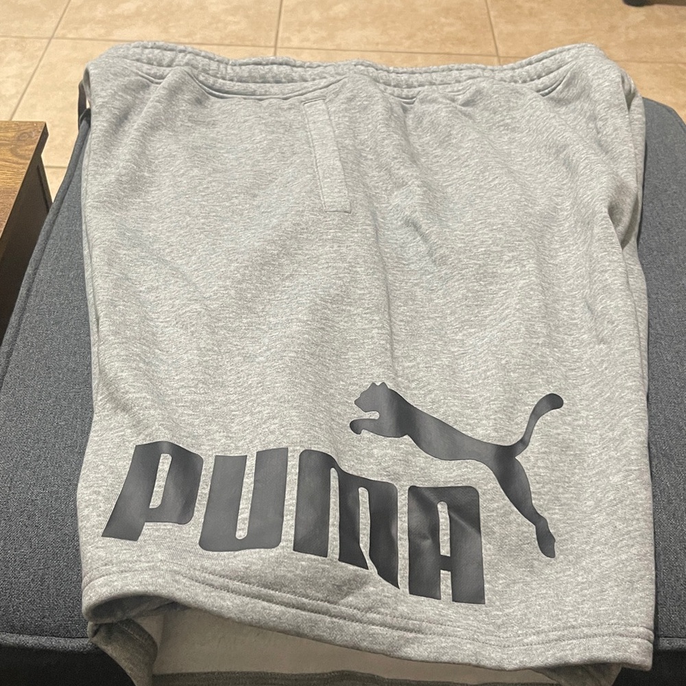 Puma Light Gray Athletic Shorts